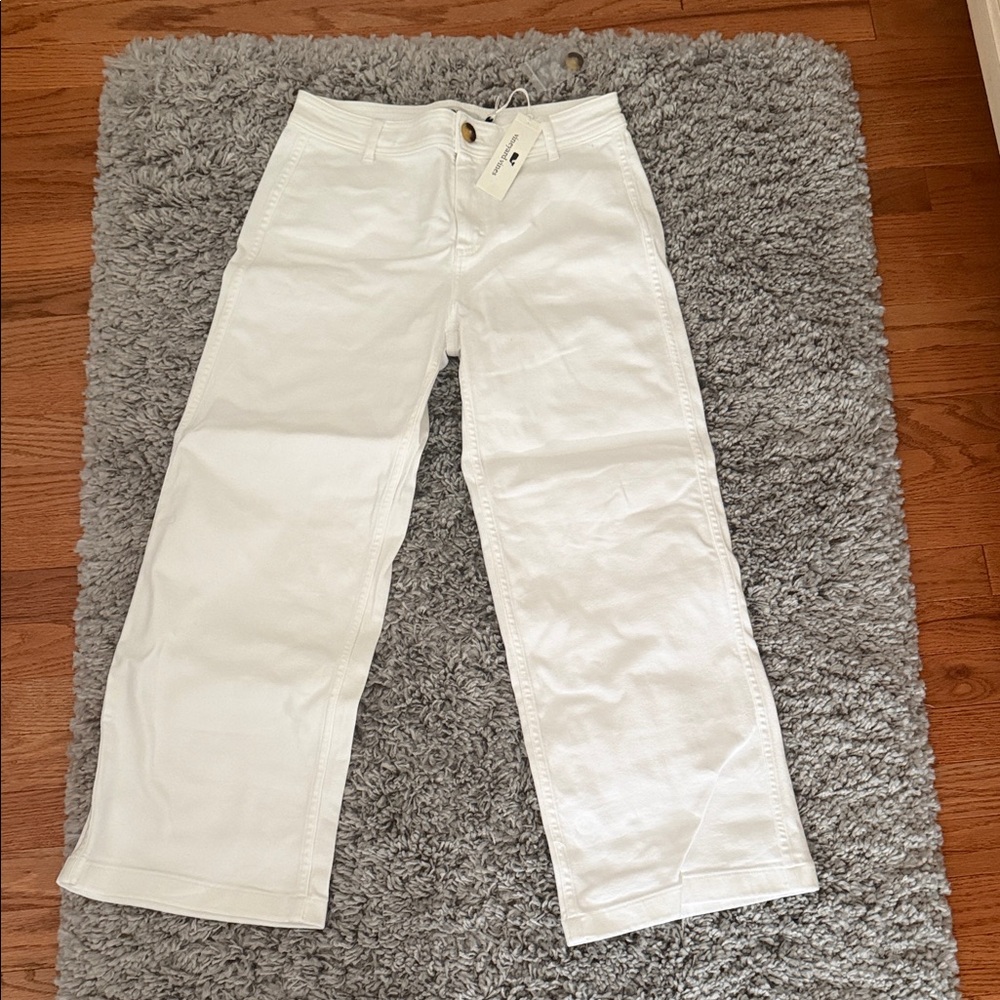 Vineyard Vines White Wide-Leg Pants